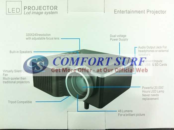 Original UNIC UC28+ 3rd Generation LED Projector with DIRECT VGA HDMI AND REMOTE CONTROL INCLUDED!